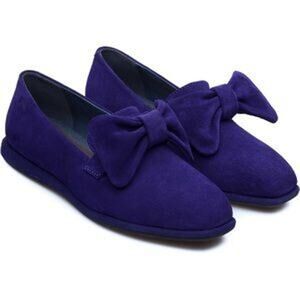 Camper Fidelia Purple Skimmer Suede Bow Detail Comfort Shoes Women's Size 37/6